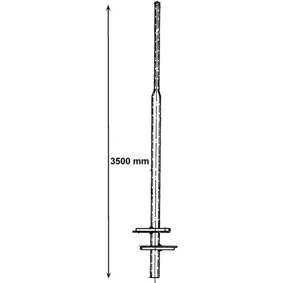 Pole, for signal sign, 76/48x3500mm