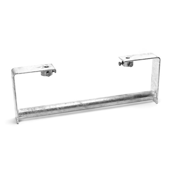 Fastening bracket, for board, to pole
