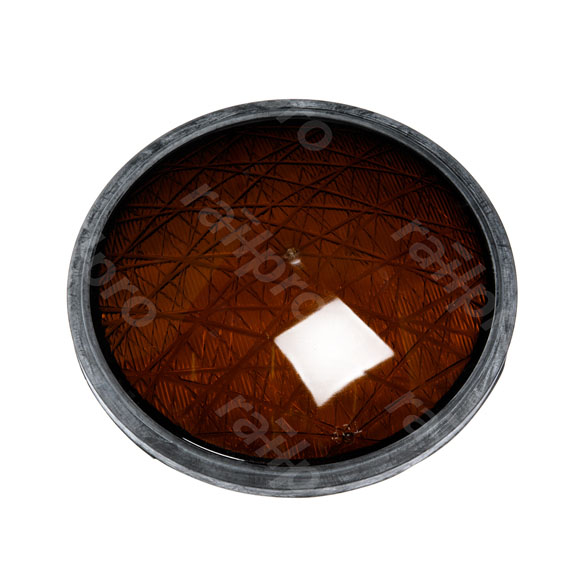 Lens, traffic light, for signal, yellow, plastic, 210mm