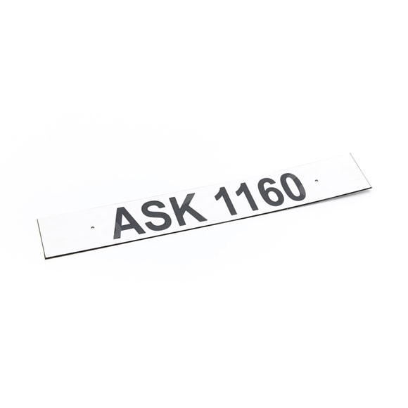 Name plate, ASK