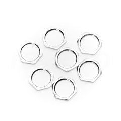 Connection nut, nickel-plated brass, PG16