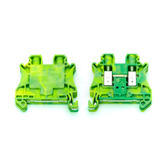 Terminal block, UT6-PE, yellow/green, 6mm² (Phoenix)