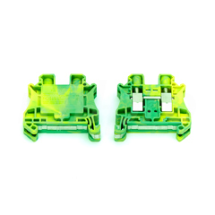 Terminal block, UT10-PE, yellow/green, 10mm² (Phoenix)