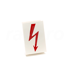 Plate, symb. high voltage, deployable