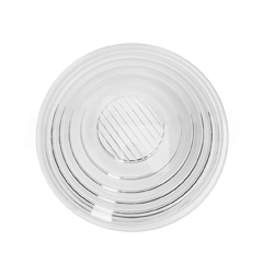 Lens, for lamp housing, 40°, clear, glass, 162mm