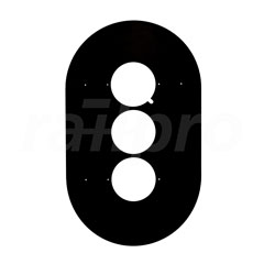Background plate, round, 3-axle, main signal