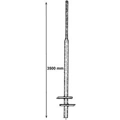 Pole, for signal sign, 76/48x3500mm