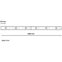 Profile steel, U, 20x20x2mm 4m