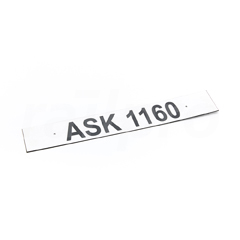 Name plate, ASK